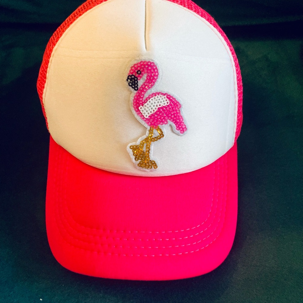 Pink and White trucker hat